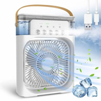 Portable 3-in-1 Mini  Air Cooler with Mist Spray