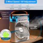 Portable 3-in-1 Mini  Air Cooler with Mist Spray