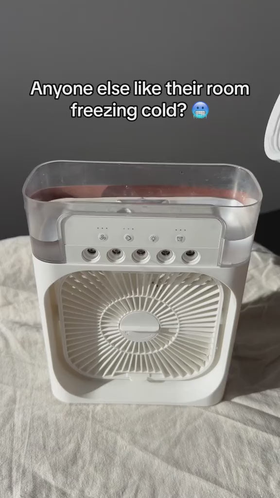 Portable 3-in-1 Mini  Air Cooler with Mist Spray